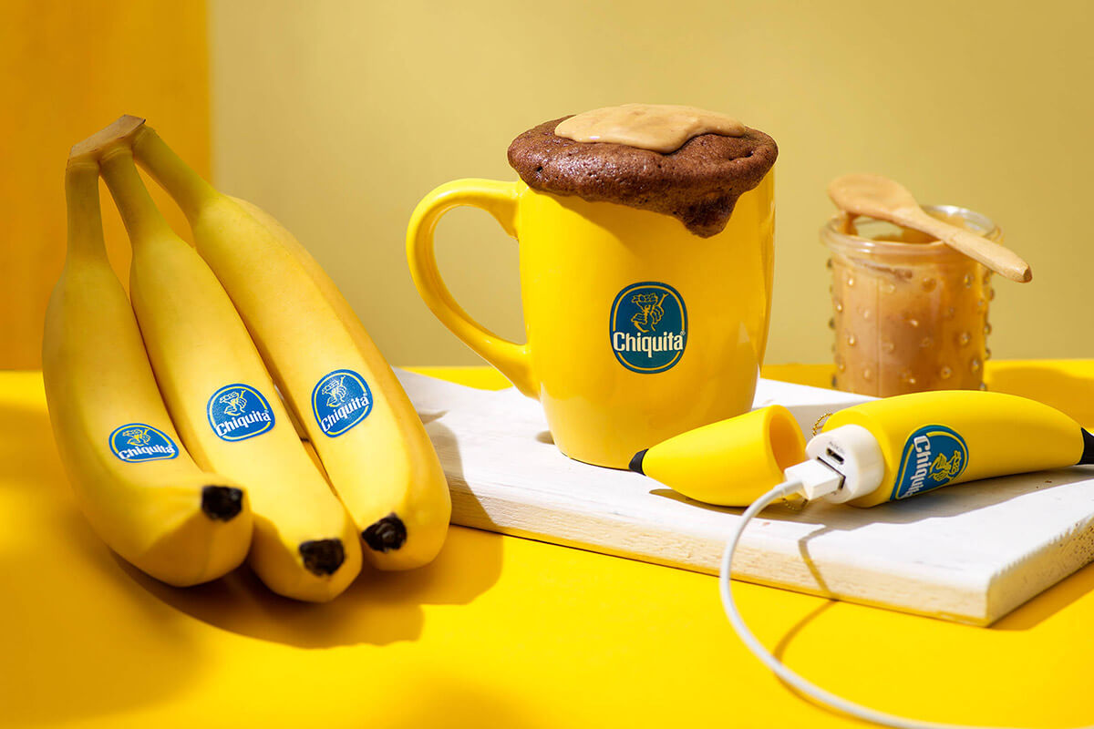 Mug cake au chocolat, à la banane Chiquita et au beurre de cacahuète
