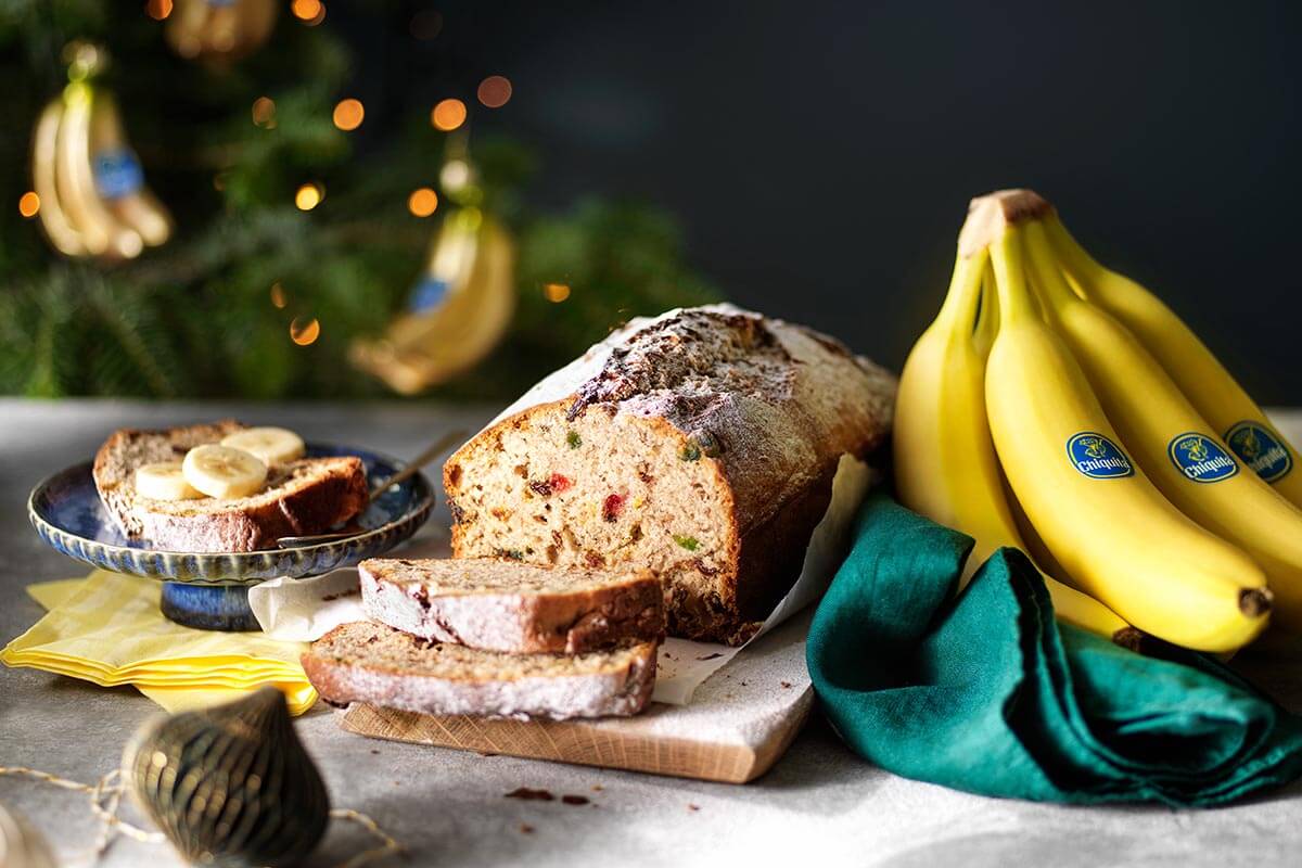 Cake aux bananes Chiquita de Noël