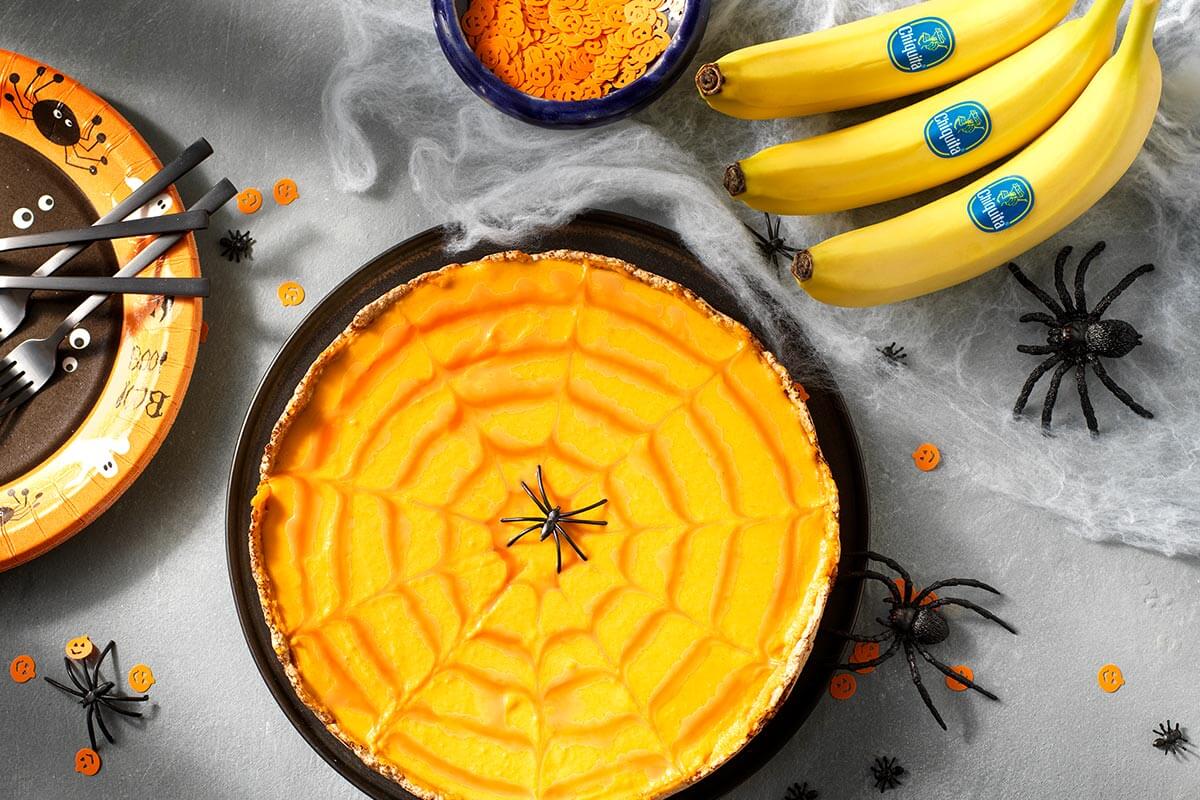 Tarte d’Halloween facile à la citrouille et aux bananes Chiquita