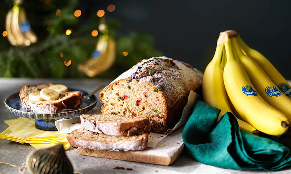 Pain aux bananes Chiquita de Noël