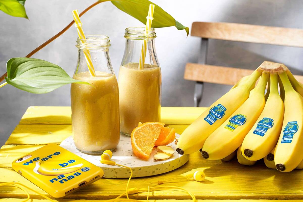 Smoothie Chiquita banane, orange et gingembre