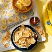 Healthy baked Chiquita banana chips