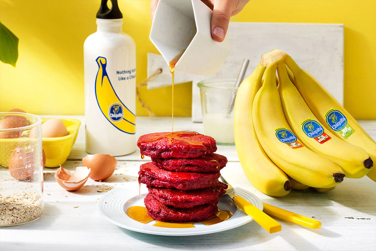 Pancakes à la betterave et à la banane Chiquita après l’entraînement