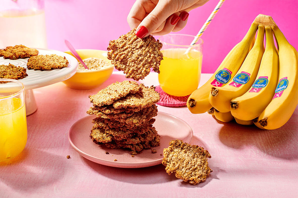 Cookies aux flocons d'avoine et à la banane Chiquita avec deux ingrédients