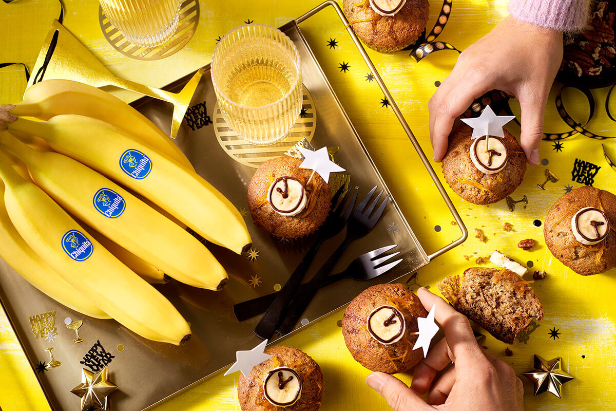 Muffins façon gâteau aux bananes de Chiquita