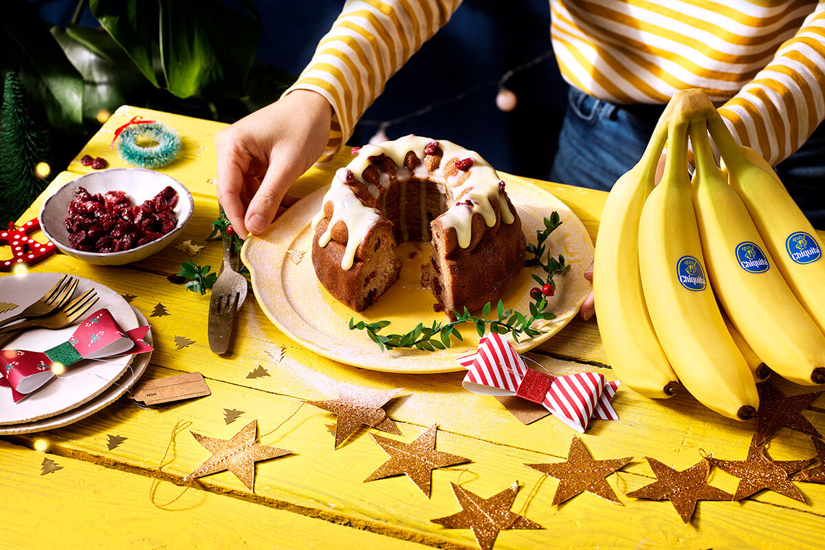 Gâteau aux bananes moelleux de Noël par Chiquita