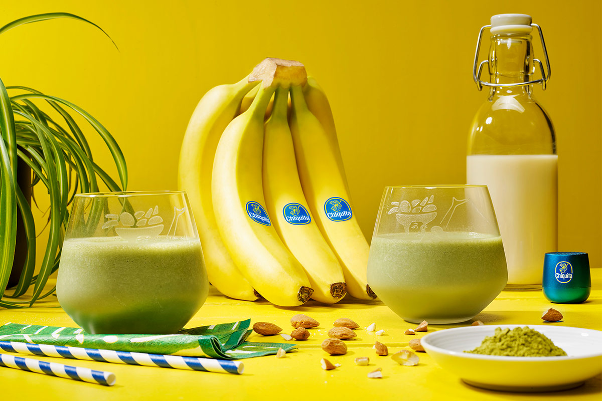 Smoothie glacé à la banane et au matcha de Chiquita