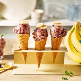 « Nice Cream » rapide à la banane et aux myrtilles