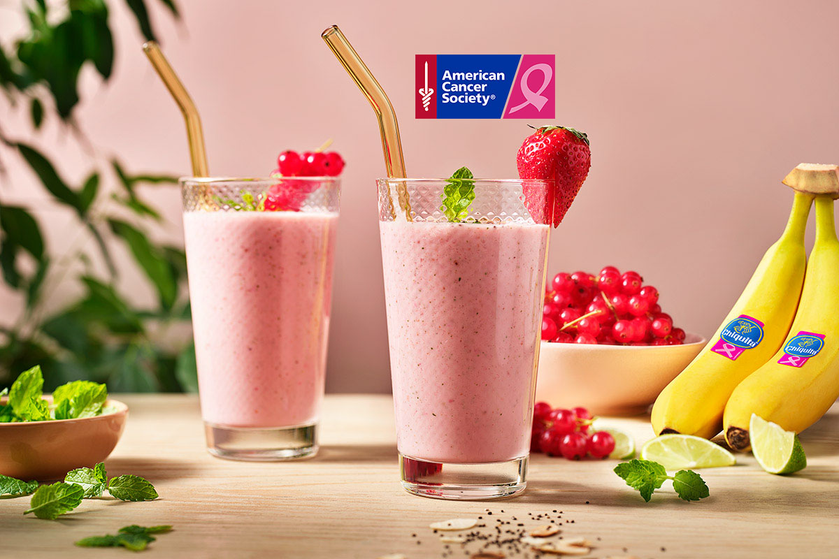 Shake rose aux groseilles et bananes Chiquita