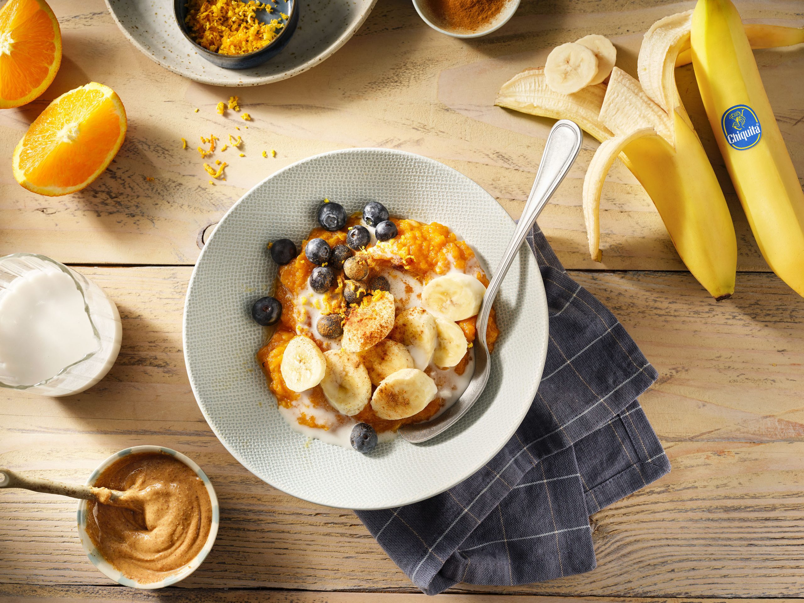 Bol de patate douce et banane Chiquita pour le petit-déjeuner