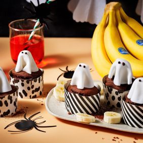 Cupcakes à la banane effrayants pour Halloween
