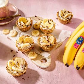 Tasses copieuses de flocons d’avoine à la banane Chiquita