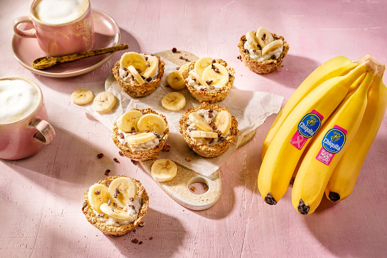 Tasses copieuses de flocons d’avoine à la banane Chiquita