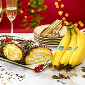Bûche de Noël à la banane Chiquita