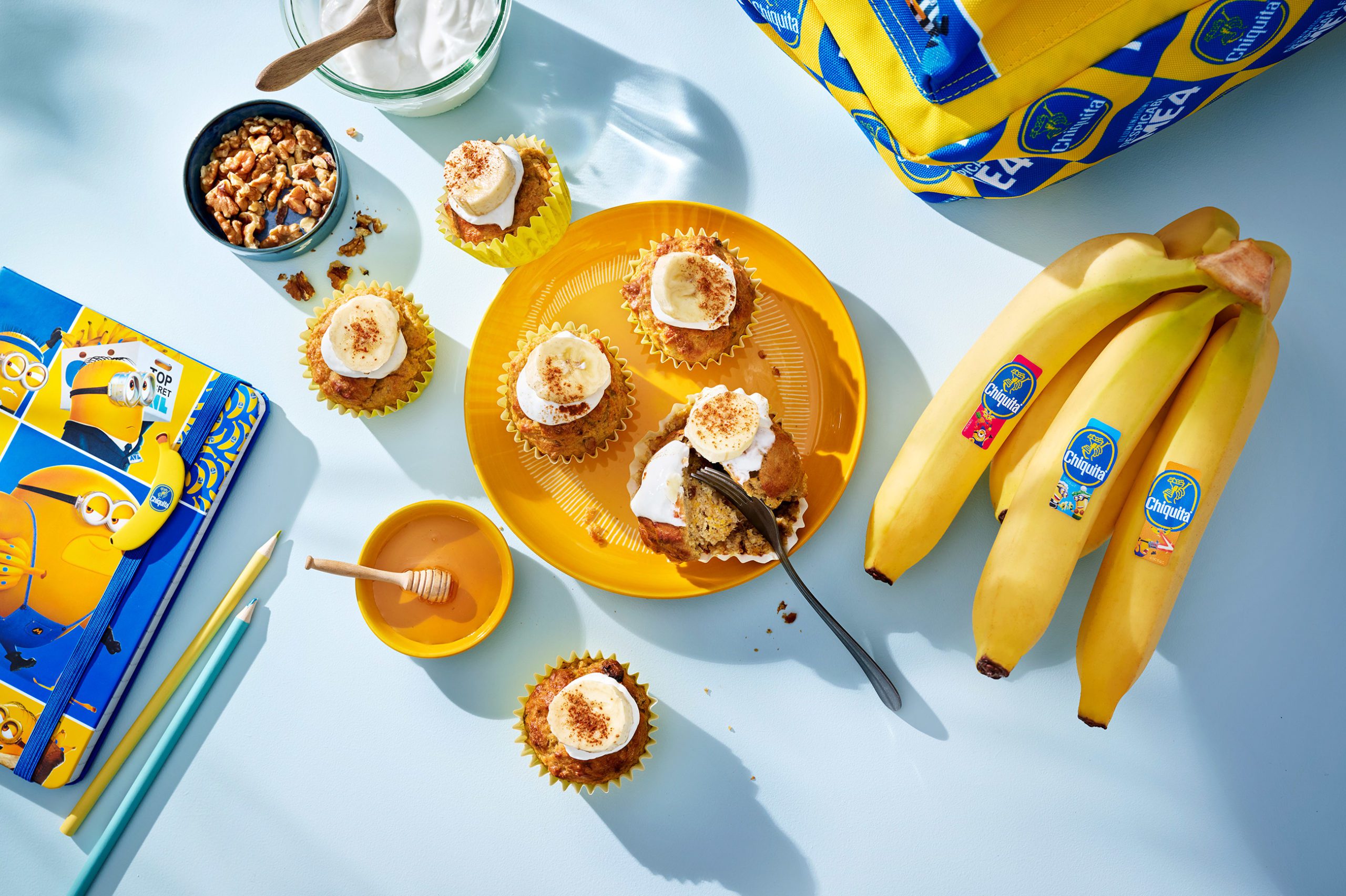 Muffins à la banane Chiquita et aux carottes