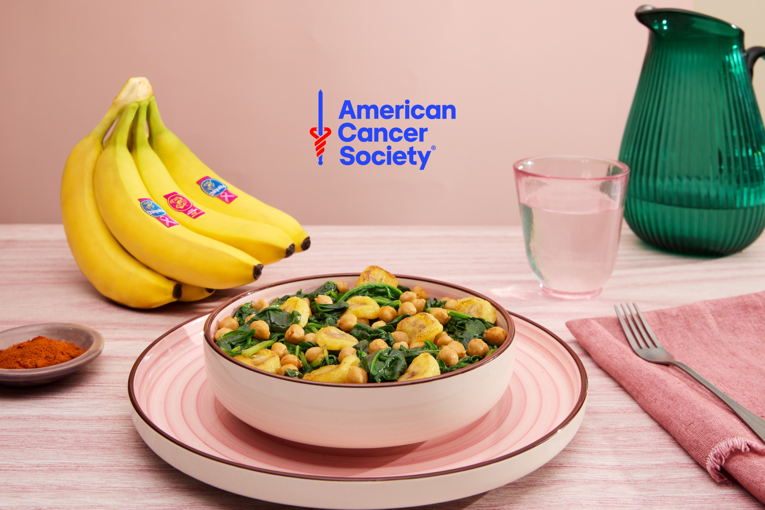 Bananes Chiquita sautées aux épinards et pois chiches