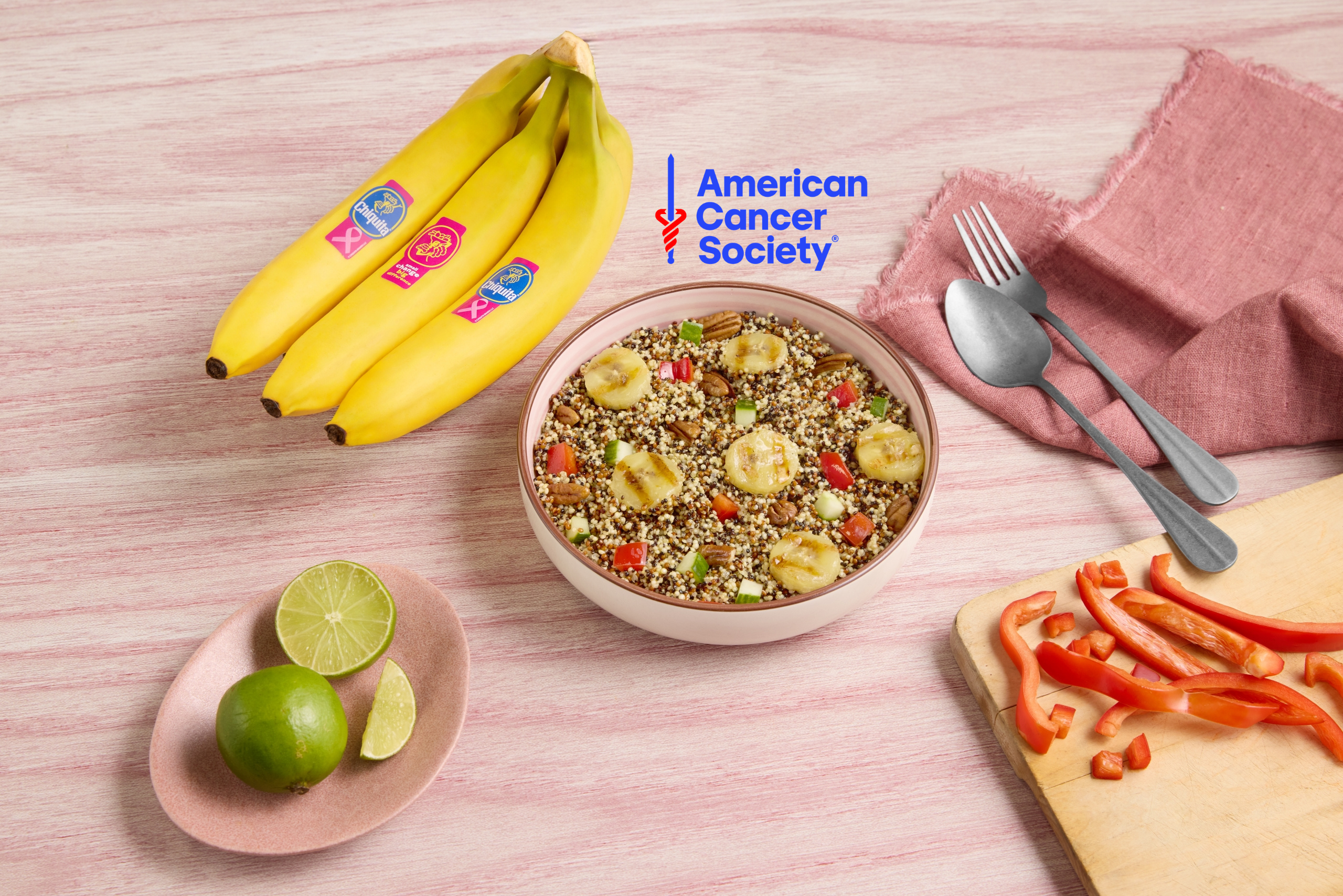 Salade de quinoa aux bananes Chiquita grillées