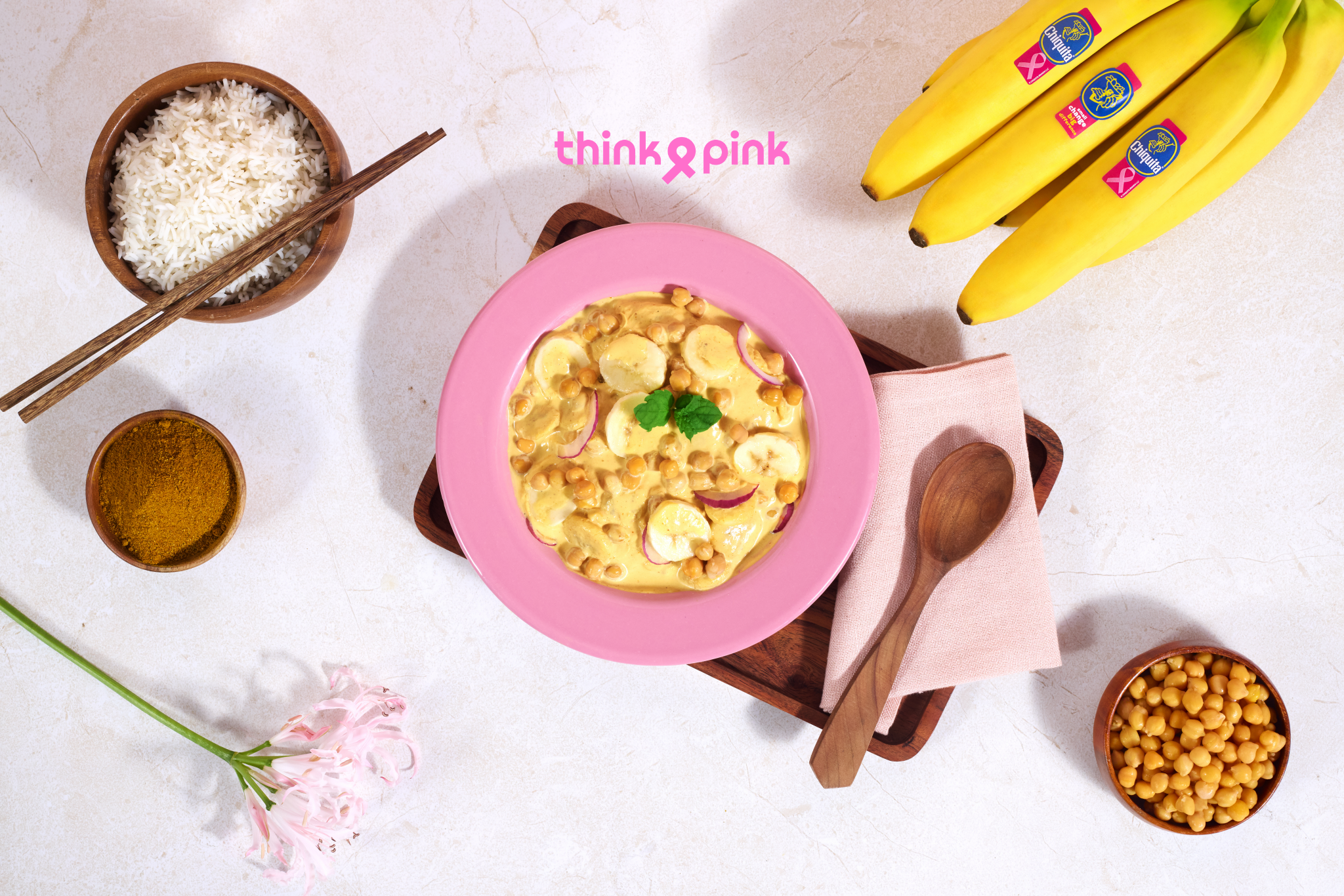 Banane Chiquita et curry de pois chiches