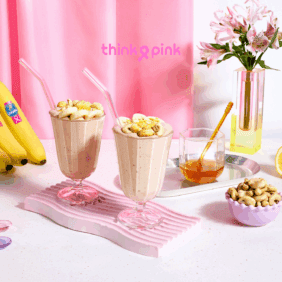 Milk-shake à la banane Chiquita, aux noix de cajou et au citron