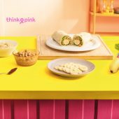 Wrap de Blé Complet à la Banane Chiquita, au Houmous et aux Pois Chiches Croquants